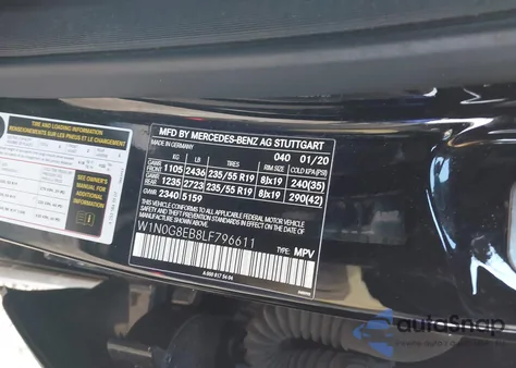 2020 Mercedes-Benz Glc 300 4Matic from USA, damaged, VIN W1N0G8EB8LF796611